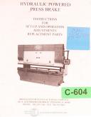 Chicago-Chicago Dreis Krump Installation Parts 410-D Steel Press Brake Manual-410-D-02